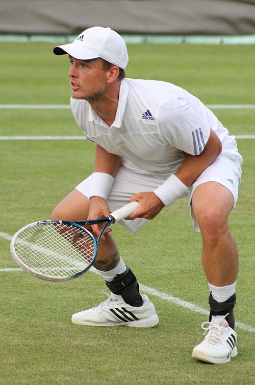Martin Emmrich playing at the 2013 Wimbledon Championships