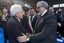 Emiliano with President Sergio Mattarella in 2018 Mattarella Emiliano 2018.jpg