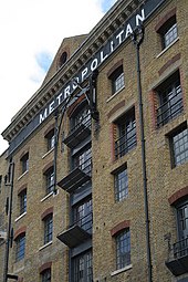 Metropolitan Wharf, former home of the Wapping Autonomy Centre Metropolitan Wharf (detail) - geograph.org.uk - 898935.jpg