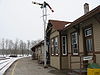 The track side of the depot at Mid-Continent Railway Museum