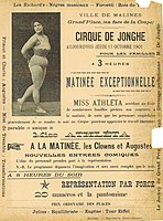 Affiche van het Circus De Jonghe in Mechelen op 17 oktober 1901