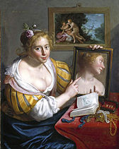 Girl with a Mirror - Allegory of Profane Love, 1627 (Fitzwilliam Museum, Cambridge).