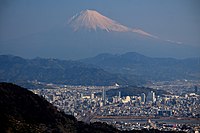 富士山と静岡駅周辺