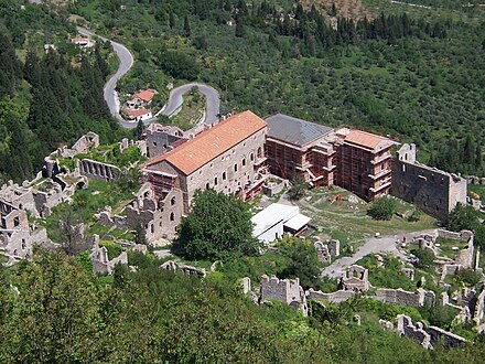 The court of the Byzantine despots in Mystras, now a UNESCO World Heritage Site.