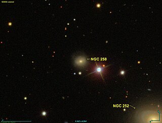 <span class="mw-page-title-main">NGC 258</span> Lenticular galaxy in constellation Andromeda