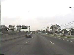 New Jersey Route 3, westbound in Secaucus. A service road is visible on the far right.