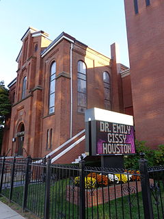 New Hope Baptist Church, where Houston sang in the choir as a child NewHopeNewark 02.jpg