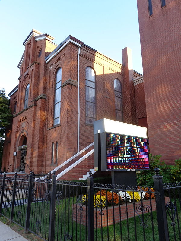 New Hope Baptist Church, where Houston sang in the choir as a child