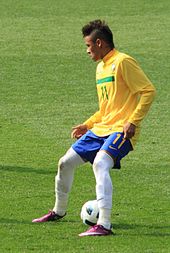 Neymar, playing for Brazil in 2011, has been compared to compatriots Pelé and Ronaldinho