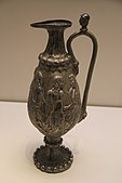 Northern Zhou gilded silver ewer in Greco-Roman style from the tomb of Li Xian.