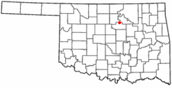 Location of Glencoe, Oklahoma