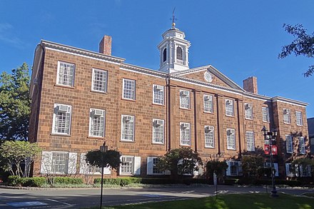 Old Queens, the oldest building at Rutgers University in New Brunswick, New Jersey, built between 1809 and 1825. Old Queens houses much of the Rutgers University administration.