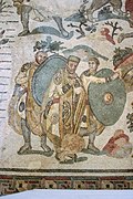 Owner (Maximian) - Big Game Hunt mosaic - Villa Romana del Casale - Italy 2015.JPG