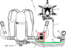 SCBA pack with PASS device (ADSU) PASS device.png