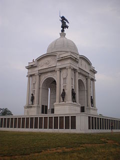 The Pennsylvania Monument honoring Pennsylvania's contribution to the Union Army at Gettysburg National Military Park, June 2007 PAmonument-Gettysburg.JPG