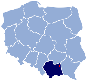 Poziția localității Tarnów