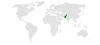 Location map for Pakistan and Tonga.