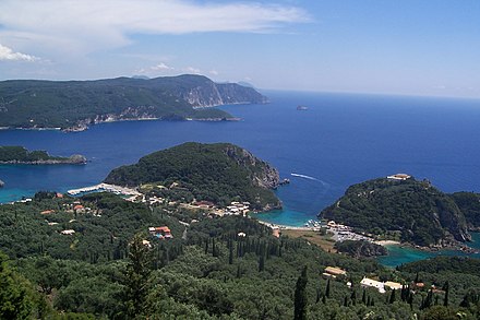 The famous bay of Paleokastritsa