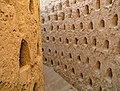 Nesting holes on inside walls of an old dovecote, Palazuelo de Vedija (Tierra de Campos), Spain