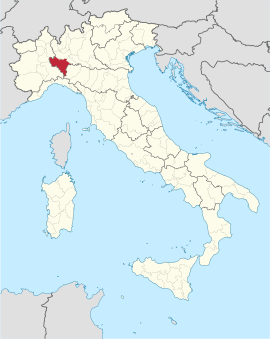 Poloha provincie Pavia v rámci Talianska (klikacia mapa)