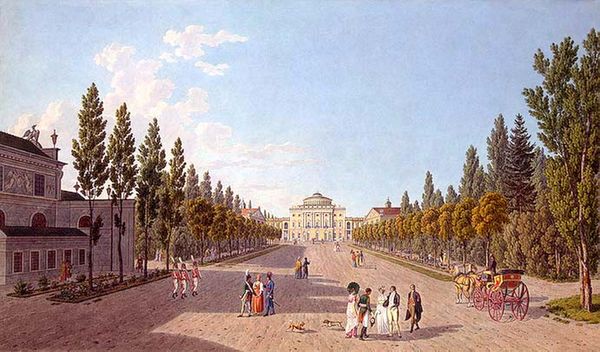 View of the palace and park in 1808