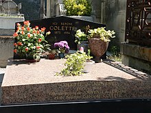 Colette's tomb in Père Lachaise Cemetery.