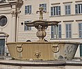 One of two granite basins from the Baths of Caracalla repurposed as a fountain in the Piazza Farnese