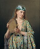 Def Çalan Saraylı Kadın (dama da corte otomana tocando adufe), 1875, Pierre-Désiré Guillemet.