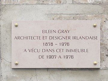 Haus Nr. 21: Wohnort von Eileen Gray von 1907 bis zu ihrem Tod 1976