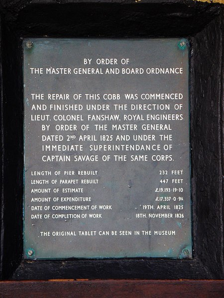 File:Plaque on sea wall at Lyme Regis - geograph.org.uk - 907604.jpg