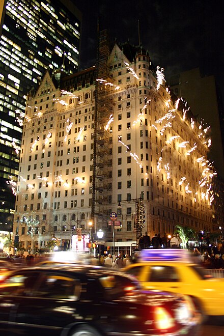 The Plaza Hotel turned 100 years old in October 2007, celebrating with ceremonies and fireworks.