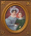Portrait d'une mère et son enfant, 1831, aquarelle et gouache sur ivoire, Bordeaux, musée des Arts décoratifs et du Design de Bordeaux