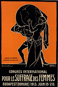 Poster by Anna Soós Korànyi for the Seventh Conference of the International Woman Suffrage Alliance