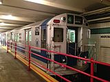 R33 car 9206 on display at New York Transit Museum