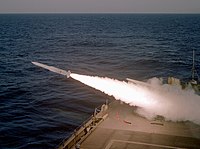 RIM-66 launch from USS Norton Sound (AVM-1) 1983