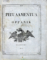 Deckblatt Organisches Reglement, 1832