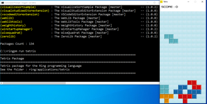 Running the Tetris game using the Ring Package Manager Ringlang shot7.png