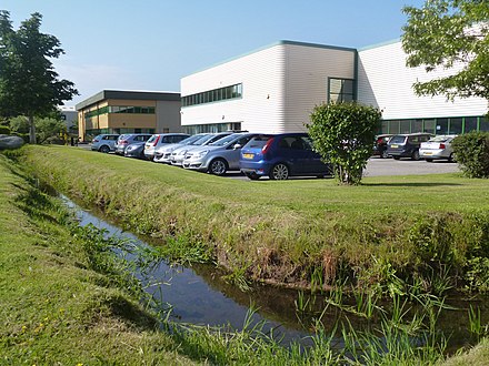 A watercourse passes through the Midpoint 18 business park in Middlewich