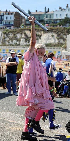 File:Royal Liberty Morris 'molly' (Pete) at 2017 Broadstairs Folk Week, Kent, England 6.jpg