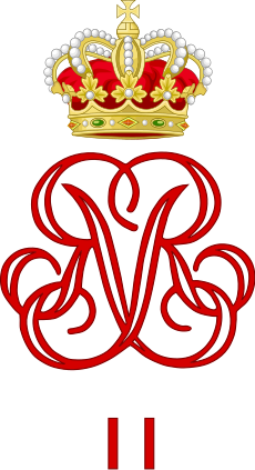 Royal Monogram of Prince Louis II of Monaco.svg