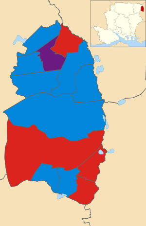 Rushmoor UK local election 2012 map.svg