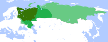 Territory of Muscovy / Russia in       1500,       1600 and       1700.