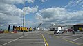 English: The car park at Ryde Pier Head, Ryde, Isle of Wight. It is seen on 5 August 2010, two days after the pier itself was closed to all vehicles after structural problems were discovered. Passengers were allowed to retrive their cars and drive them back down the pier, but in this photo it would seem that some people were still away and their cars had not yet been moved. The car park is a modern structure, and was unaffected by the problem on the pier itself, which dates from 1814.