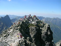 Vârful nord-vestic Rysy (2.499 m) dinspre Slovacia