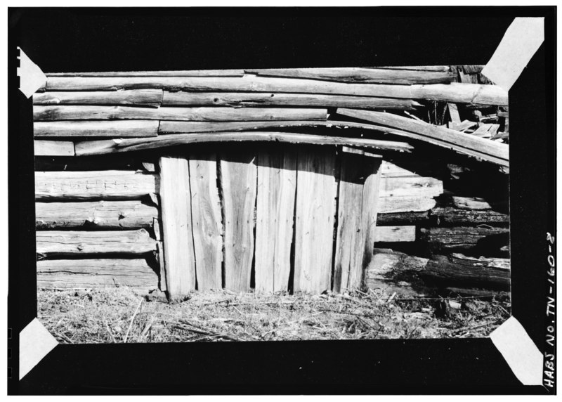 File:SOUTH ELEVATION OF BARN- COVERED OPENING, NEAR SOUTHEAST CORNER OF BARN Date- July 9, 1937; negative -10620 - Witt Shields Barn, Townsend, Blount County, TN HABS TENN,5-CADCO,3A-8.tif