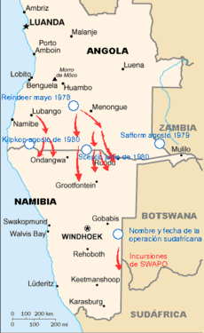 SWAPO and SA operations 1978-1980, Angola civil war es.png