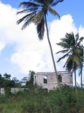 Ruins of a plantation in Saint Lucy, Barbados.