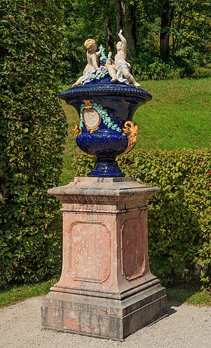 Garden vase by Jules Paul Loebnitz (1836 - 1895), Paris 1876, Garden Linderhof Palace