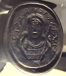 Seal displaying king Childeric with long hair