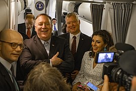 Secretary Pompeo Briefs the Traveling Press (48178098606).jpg